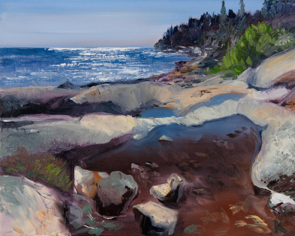 Acadia Tide Pools, Oil on Canvas, 20" x 16"