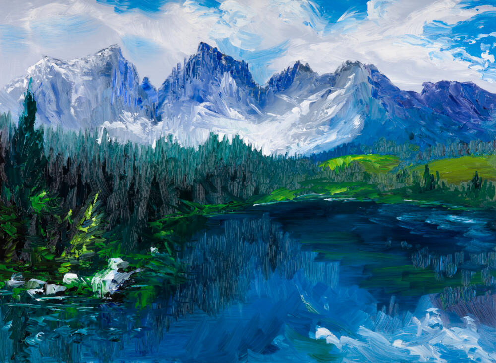Dolomites, Oil on Board, 20" x 16" (Original Sold, Prints available.)